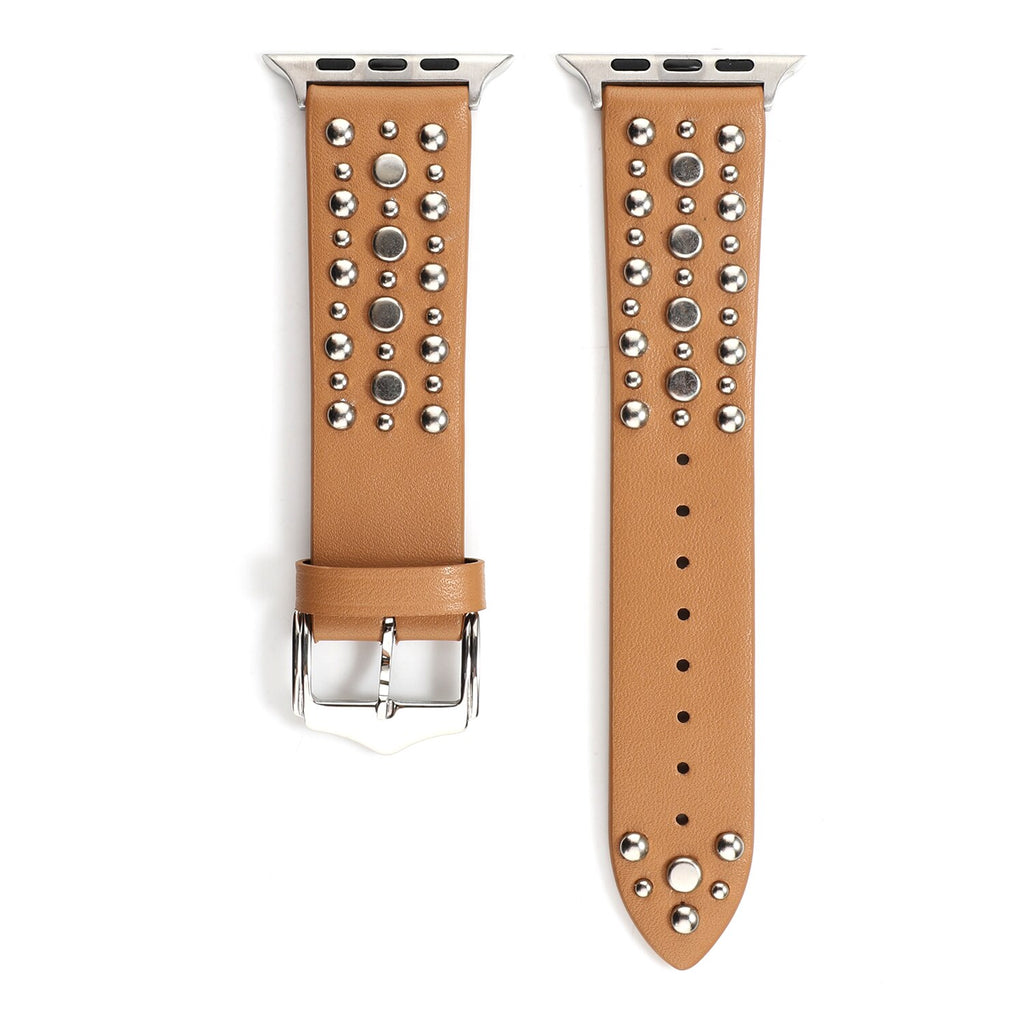 Home Rivets Band for Apple Watch 44/42mm Sport Loop Strap Correa Iwatch Series 5/4/3/2/1 38mm 40mm Bracelet Apple Watch Leather Belt