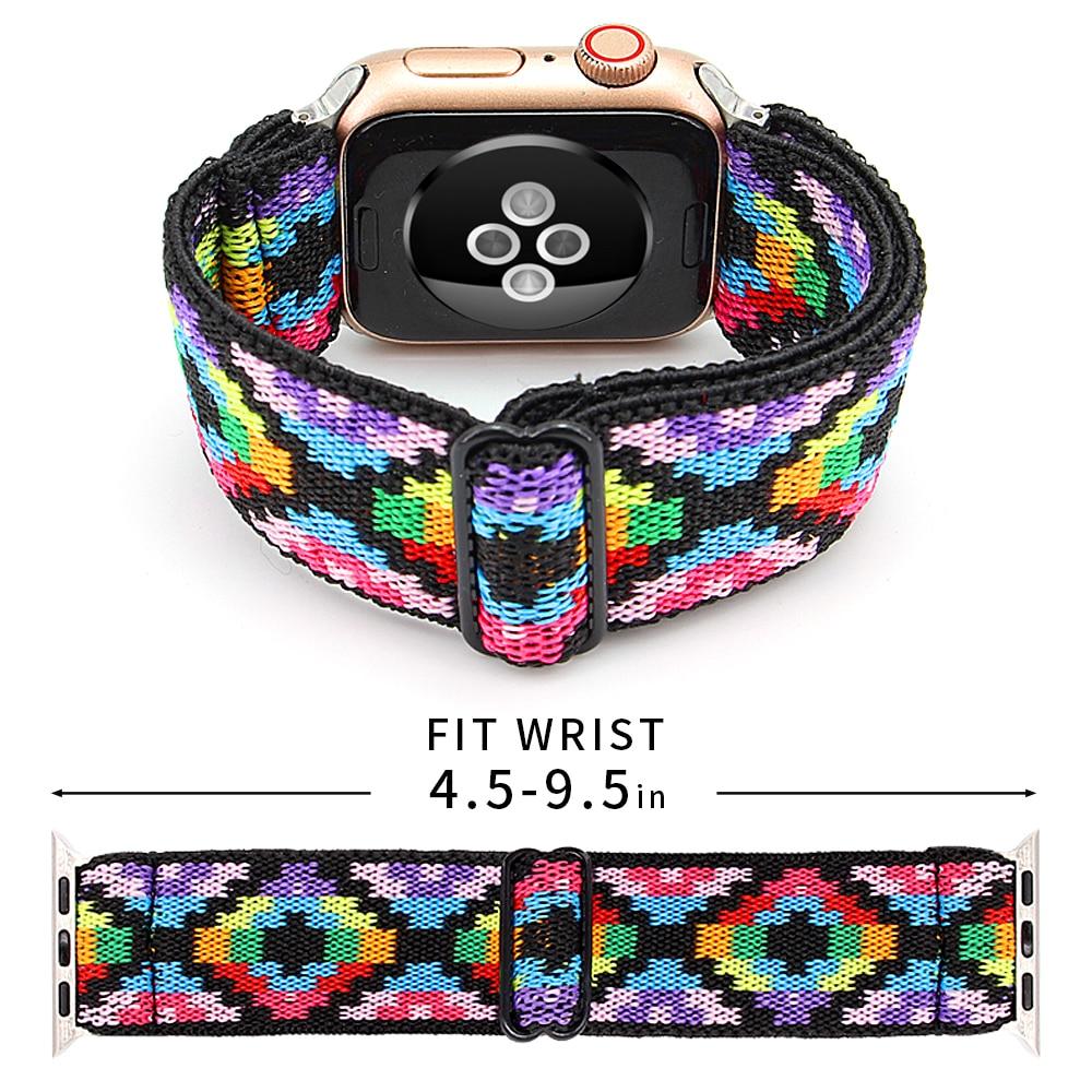 Watchbands Scrunchie Elastic Band Adjustment Strap for Apple Watch Strap 38 40 42 mm 44mm Nylon Loop For iwatch 5/4/3 2 Women Watch Band|Watchbands|