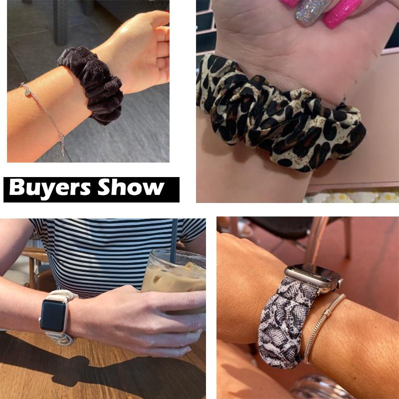 Fitbit Versa/2/Lite 23mm, Women Elastic Soft Fabric Smartwatch