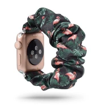 Watchbands Copy of Scrunchie Elastic Watch Band for Apple Watch 38mm 40mm 42mm 44mm sport nylon strap for iwatch Series 6 5 4 3 2 1 Bracelet Fabric - USA Fast Shipping