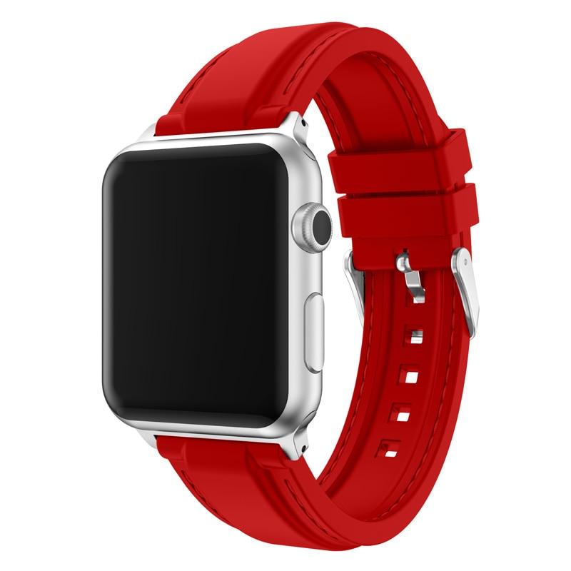 Watchbands Silicone strap For Apple Watch band 38mm 42mm 40mm 44mm iWatch Bracelet sport band for apple watch series 6 SE 5 4 3 2 watchband|Watchbands|