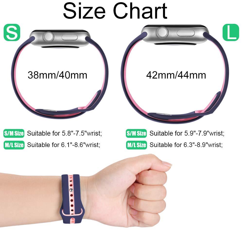 Watchbands Silicone strap For Apple Watch band 44mm 40mm iWatch band 38mm 42mm Breathable watchband bracelet apple watch series 5 4 3 se 6|Watchbands|