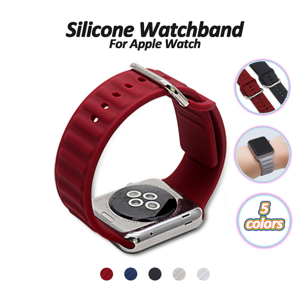 Watchbands Sport Rubber silicone watch band loop for apple watch 6se 5 4 40mm 44mm wristband for iwatch 5 6 3 2 38mm 42mm strap bracelet|Watchbands|