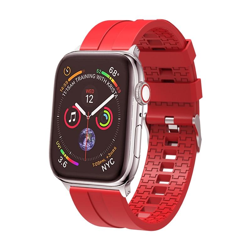 Watchbands Sport silicone strap for apple watch band 44mm 40mm 42mm 38mm iwatch bracelet 5/4/3/2/1 rubber metal connector watch Accessories|Watchbands|