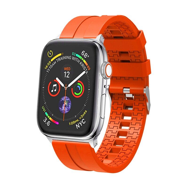 Watchbands Sport silicone strap for apple watch band 44mm 40mm 42mm 38mm iwatch bracelet 5/4/3/2/1 rubber metal connector watch Accessories|Watchbands|