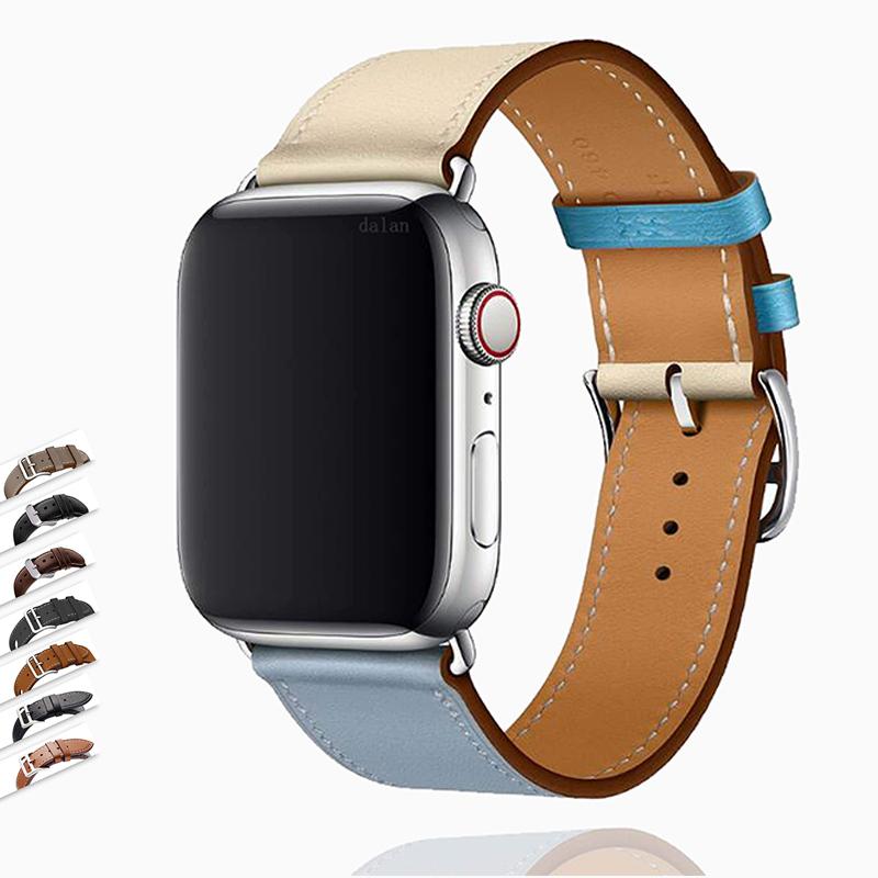 Apple High quality Leather loop for iWatch 4 40mm 44mm Sports Strap Single Tour band for Apple watch 42mm 38mm Series 1 2 3 4 5 6