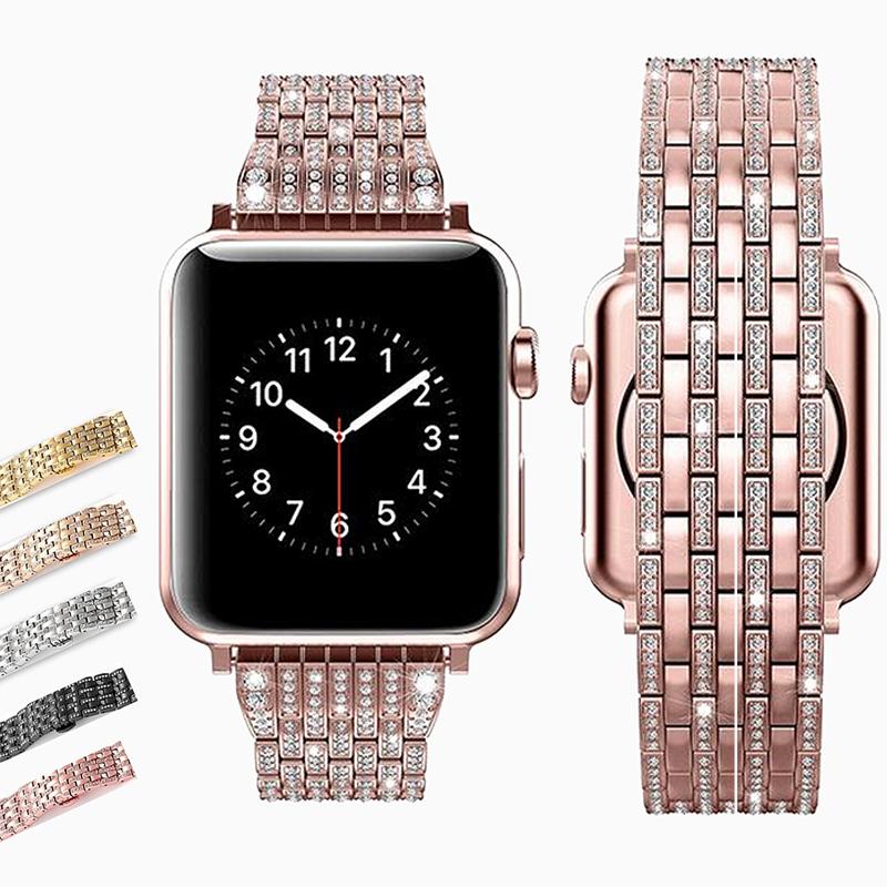 Apple Apple Watch Band women pave sparkle bling Bracelet Watchband 40mm 44mm