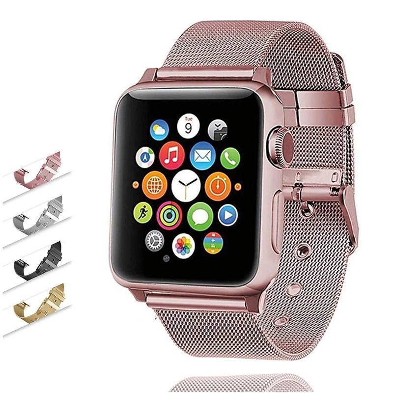 accessories Apple Watch Band milanese mesh steel loop w buckle Watchband 40mm 44mm