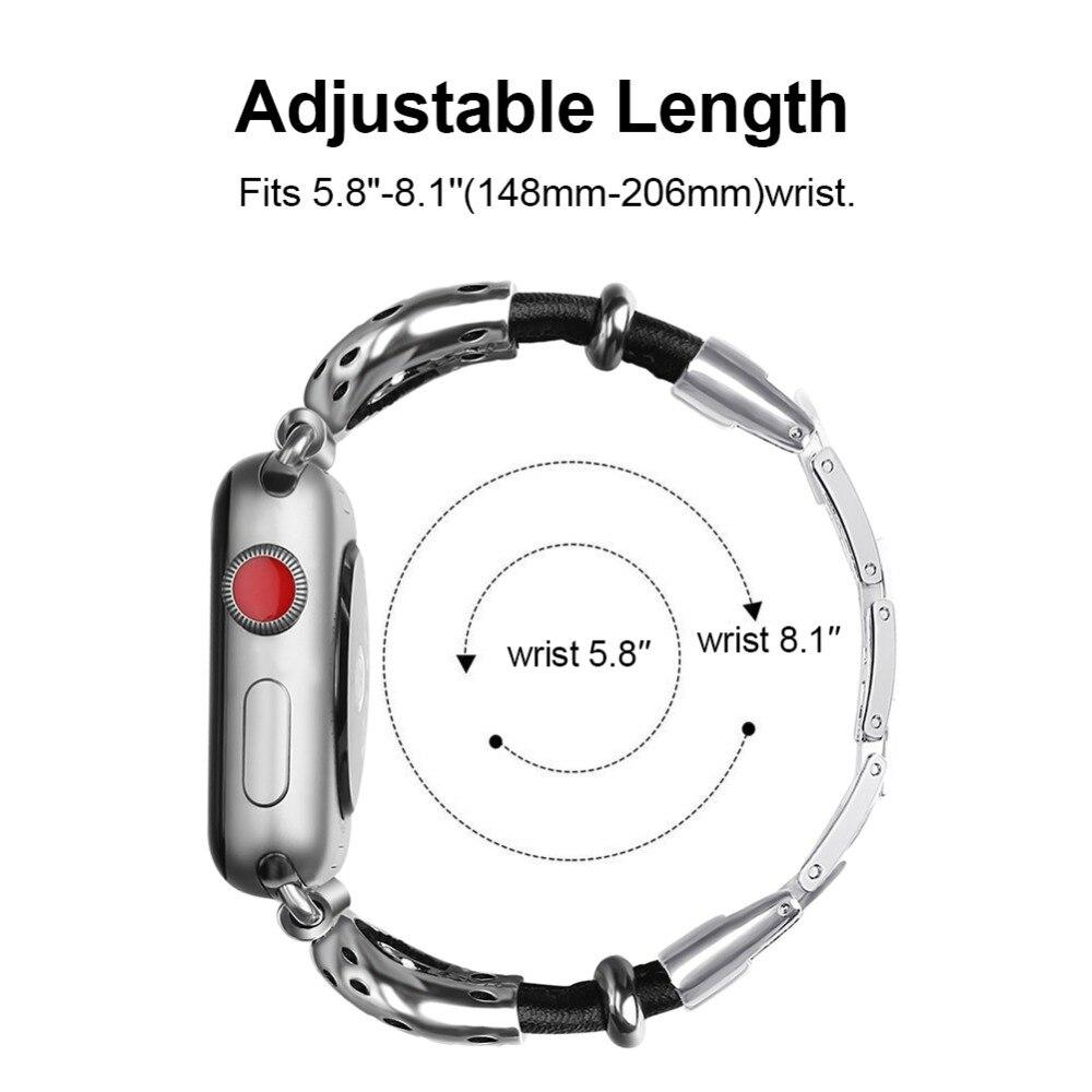 Watchbands Stainless Steel strap For Apple watch band 44 mm 40mm 42mm 38mm Sheepskin rope belt watchband bracelet band iWatch series 5 4 3|Watchbands