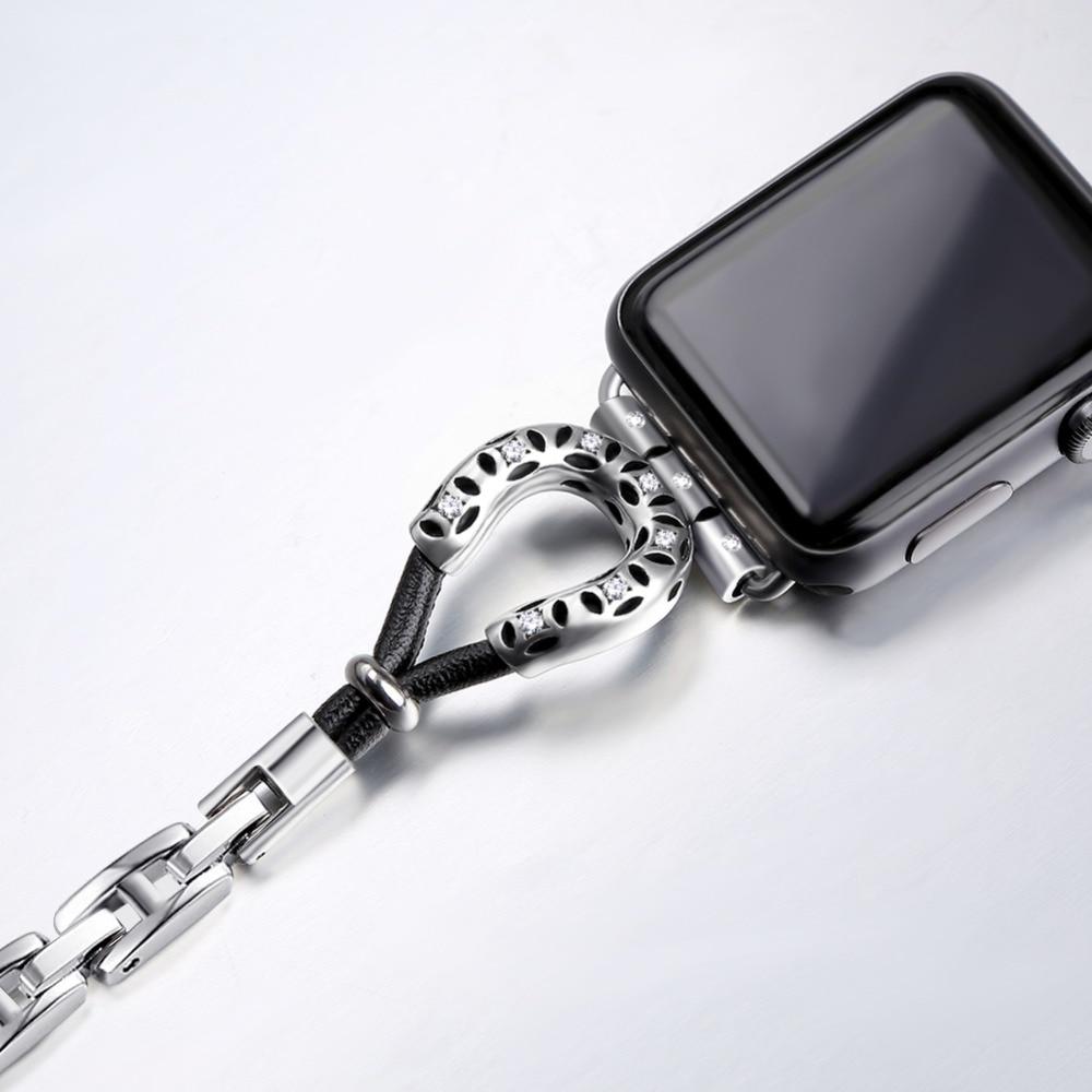 Watchbands Stainless Steel strap For Apple watch band 44 mm 40mm 42mm 38mm Sheepskin rope belt watchband bracelet band iWatch series 5 4 3|Watchbands