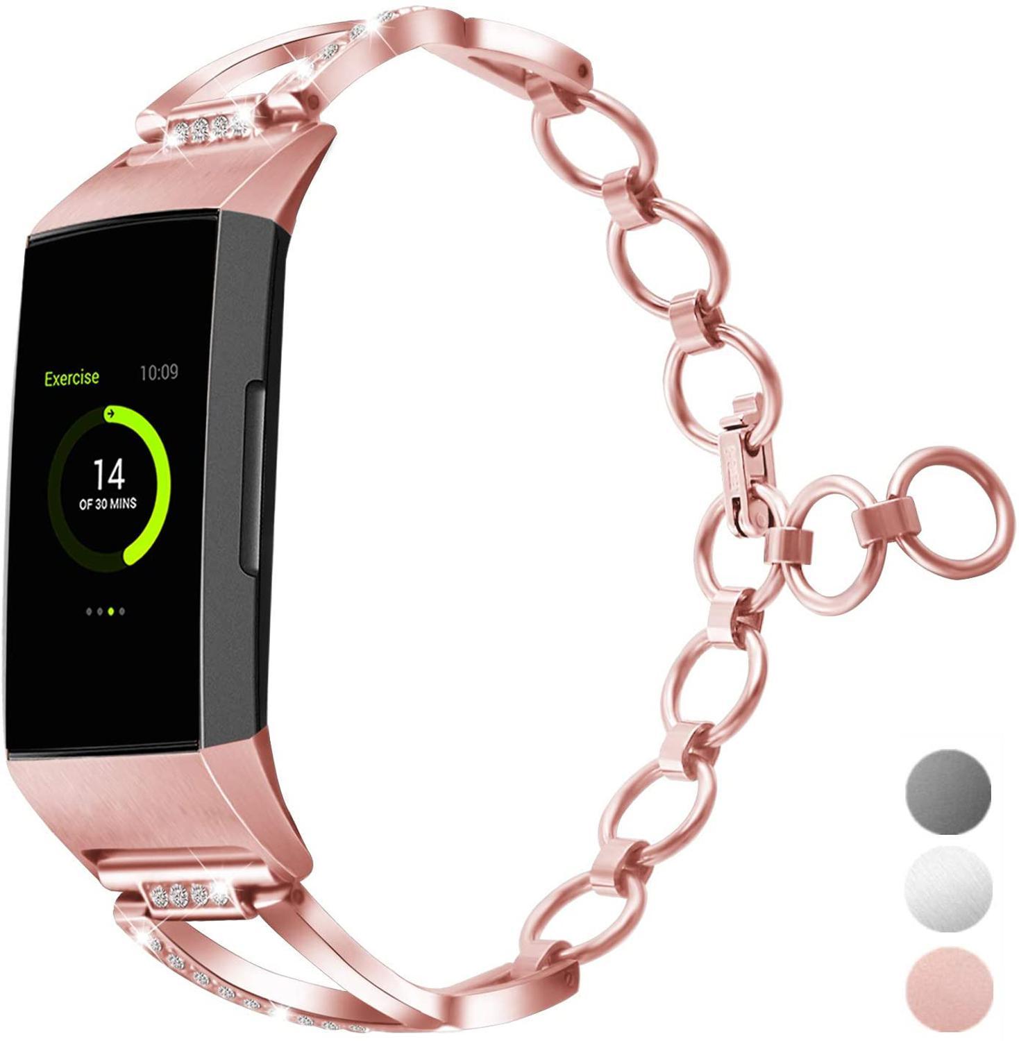 Metal Strap Rose Gold Fitbit Charge Strap Fitbit Charge 3/4 Band