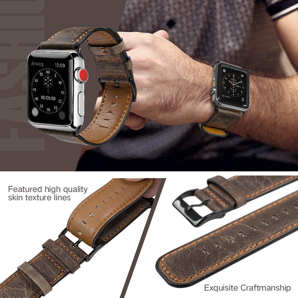 Watchbands Strap for Apple watch band 44 mm 40mm iWatch 42mm 38mm Retro Cow Leather correa watchband bracelet for series 5 4 3 2 38/42 44mm|Watchbands|