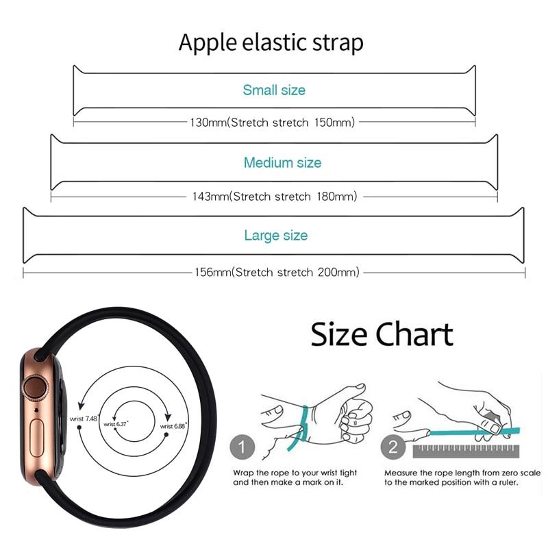 Watchbands Stretch Elastic strap for apple watch band 40mm 38mm 44mm 42mm iwatch apple watch series 5/4/3/2/1 Silicone Loop wristbelt Strap|Watchbands