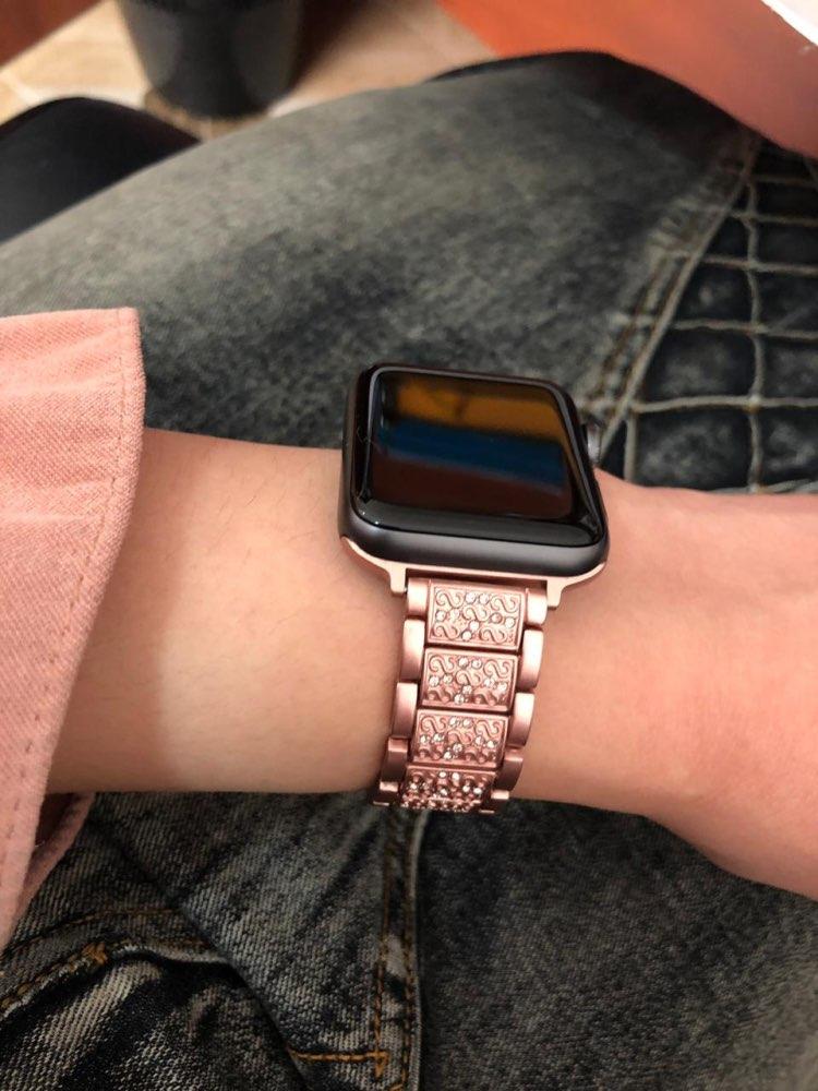 44 mm Apple watch bling lab Diamond bezel case +Apple watch band Series  4,5,6,SE
