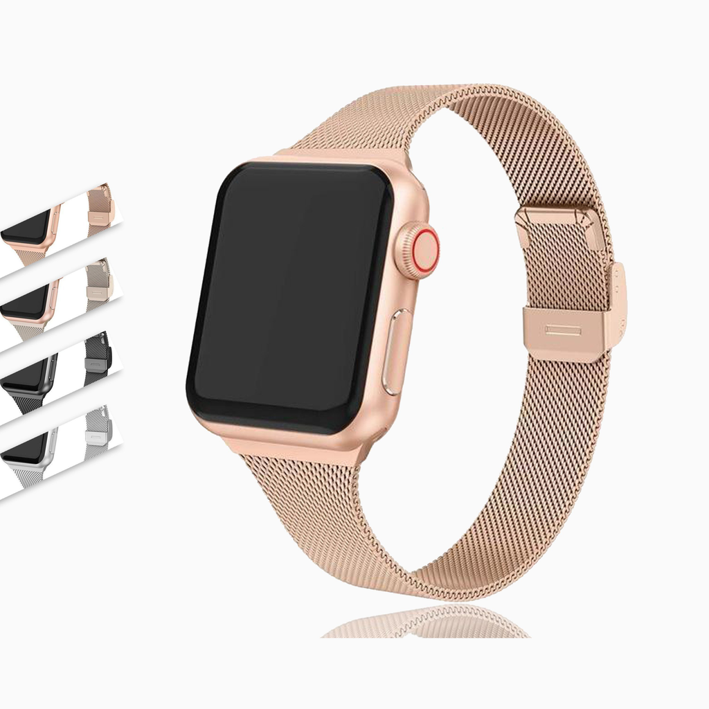 Home New Bestseller Apple Watch Milanese Slim band, light weight Stainless steel metal bracelet strap, fit iwatch nike 5 4 3 44mm 40mm 42mm 38mm - US Fast Shipping