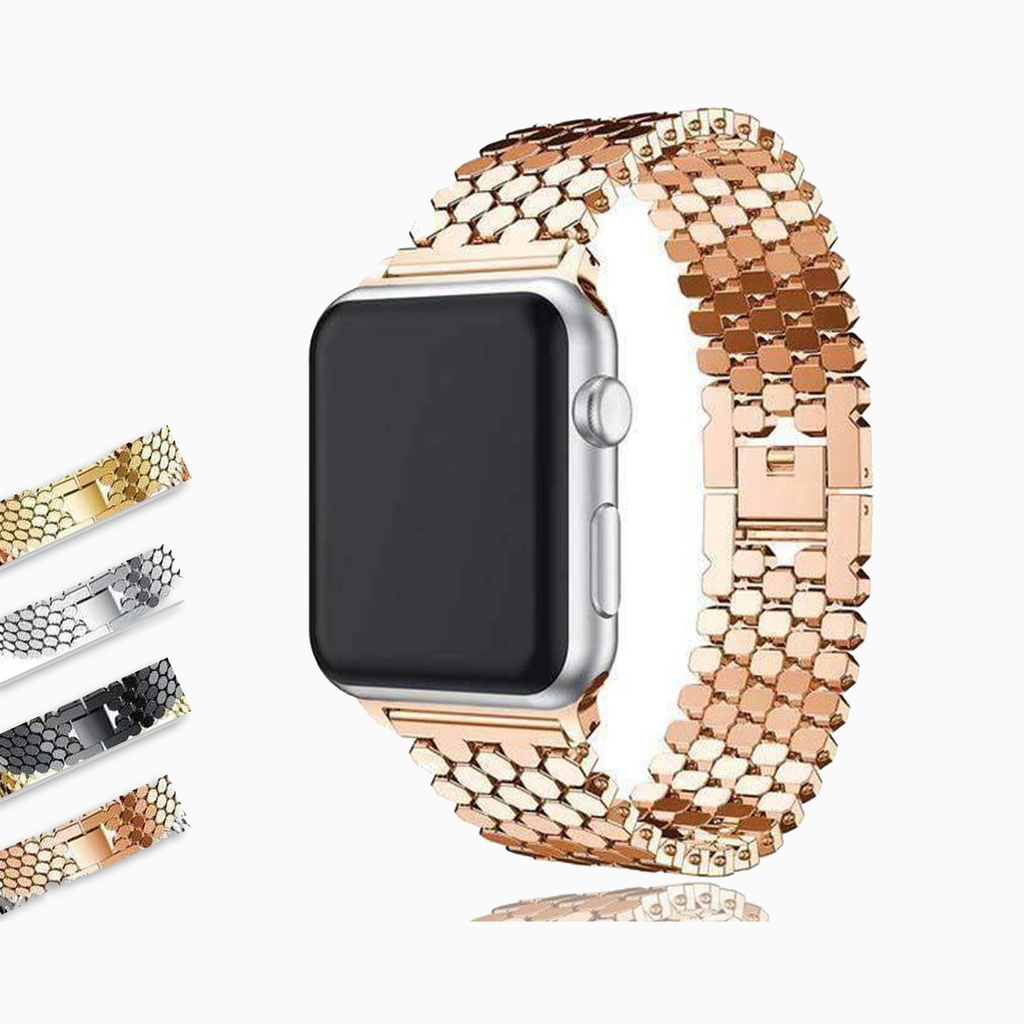 www.Nuroco Apple watch band honeycomb Stainless steel iwatch