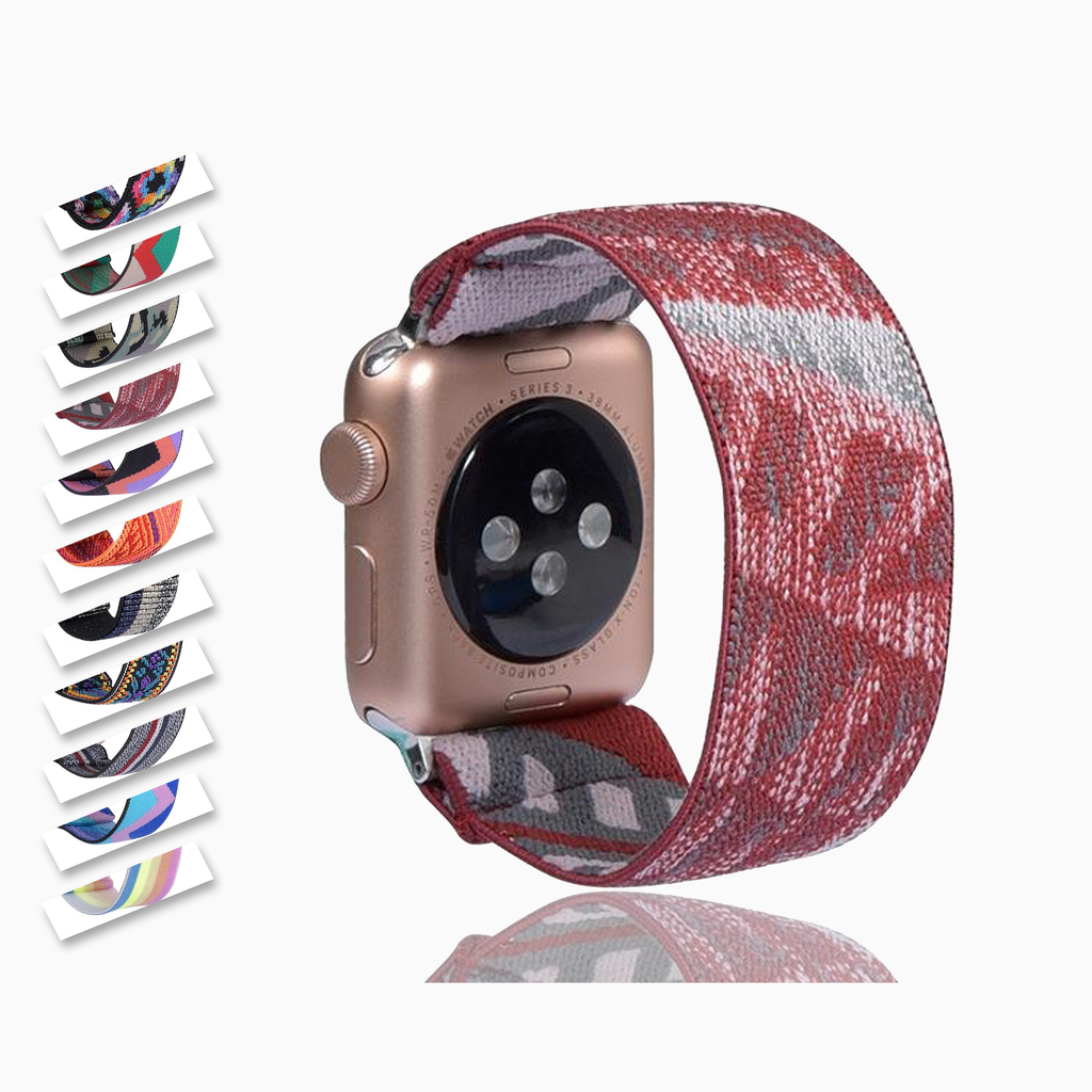 Watchbands Retro rugged red abstract apple watch band straps 38 40 42 44 mm series 5 4 3 2 1