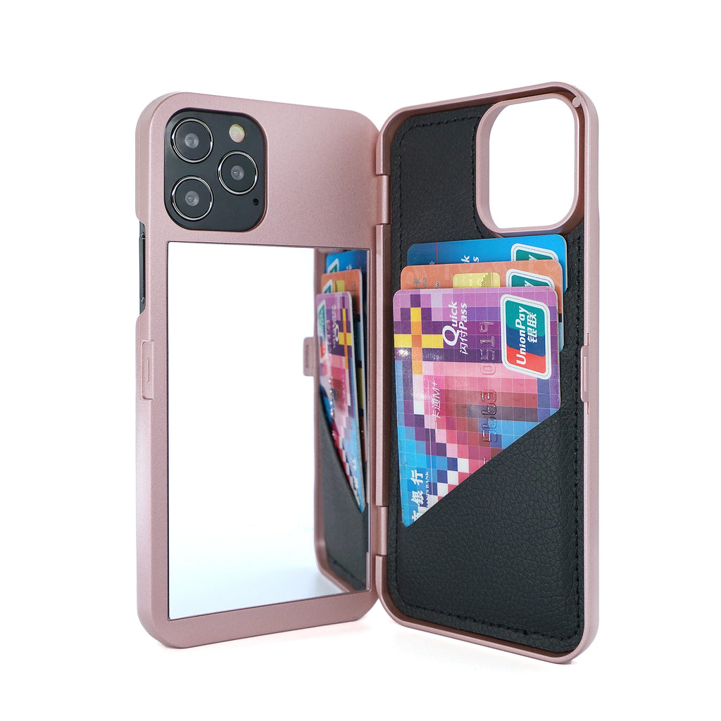 Flip Cases W7ETBEN Card Slot Wallet Make Up Mirror Back Cover Flip Case for iPhone 12 Mini 12 SE2 XS Max XR X 6 6S 7 8 Plus 11 12 Pro Max|Flip Cases|