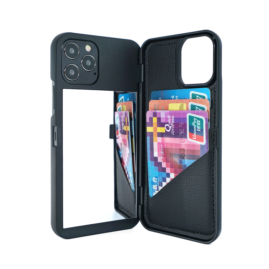 Flip Cases W7ETBEN Card Slot Wallet Make Up Mirror Back Cover Flip Case for iPhone 12 Mini 12 SE2 XS Max XR X 6 6S 7 8 Plus 11 12 Pro Max|Flip Cases|