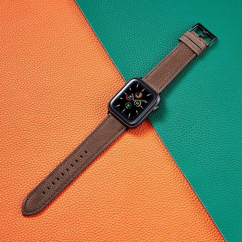Watchbands Watch Band for Apple Watch Series 6 SE 5 4 3 Leather Band for Iwatch 38mm 42mm Wrist for Apple Watch Bands 44mm 42mm 40mm 38mm|Watchbands|
