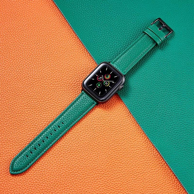 Watchbands Apple Watch Band Series 6 5 4 Retro Colored High Quality Leather Bracelet for iWatch 38mm 40mm 42mm 44mm Classic Wristband |Watchbands|
