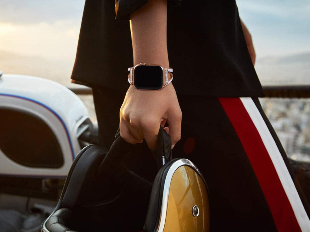 Watchbands Watch Bracelet for Apple Watch 6 5 4 SE 42mm 38mm Luxury Metal Daimond Women Elegent Wristband for IWatch Serise 6 3 2 40mm 44mm|Watchbands|