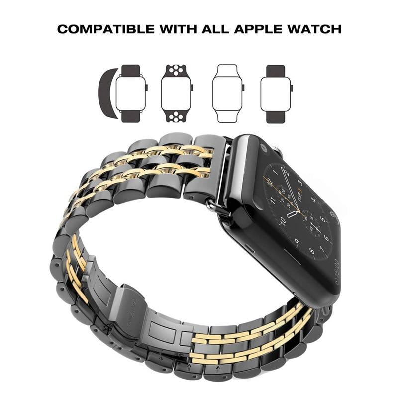 Watchbands Copy of High Quality Metal steel Apple Watch band Strap, 38mm 40mm 42mm 44mm