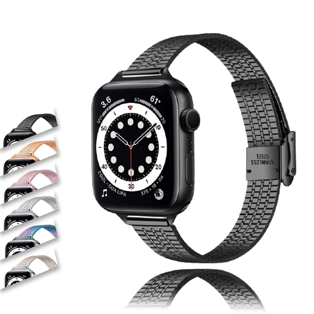 Apple Watch Band Series 7 6 5 Metal Luxurious Steel Watchband Bracelet