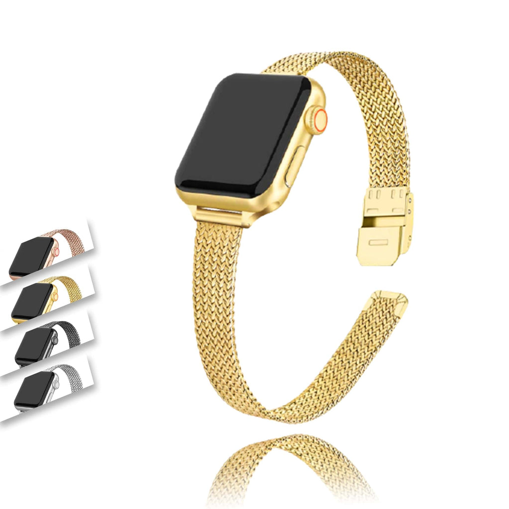 Ladies Metal Strap Ultra 8 7 6 Slim Milanese Bracelet Apple Watchband