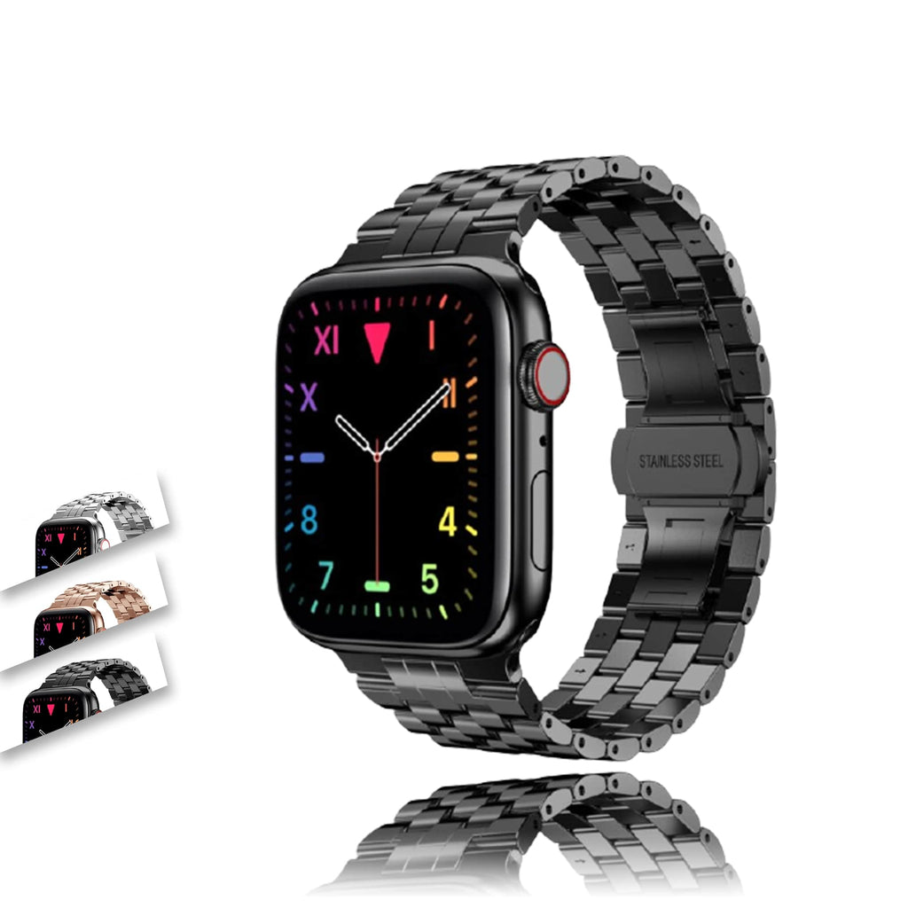 Luxury Metal Strap for Apple Watch Band Series 7 Premium Steel 41/45mm
