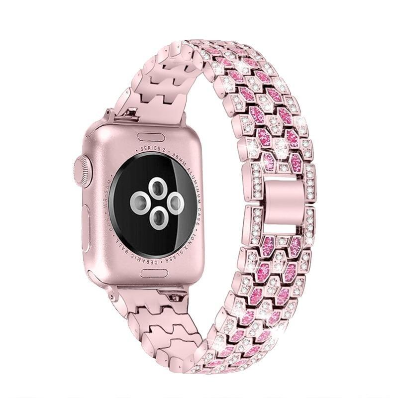 Watchbands Women Diamond Band For Apple Watch 40mm 44mm 38mm 42mm Glitter Metal Bracelet Strap For Apple watch 6 strap SE series 5 4 3 2 1|Watchbands