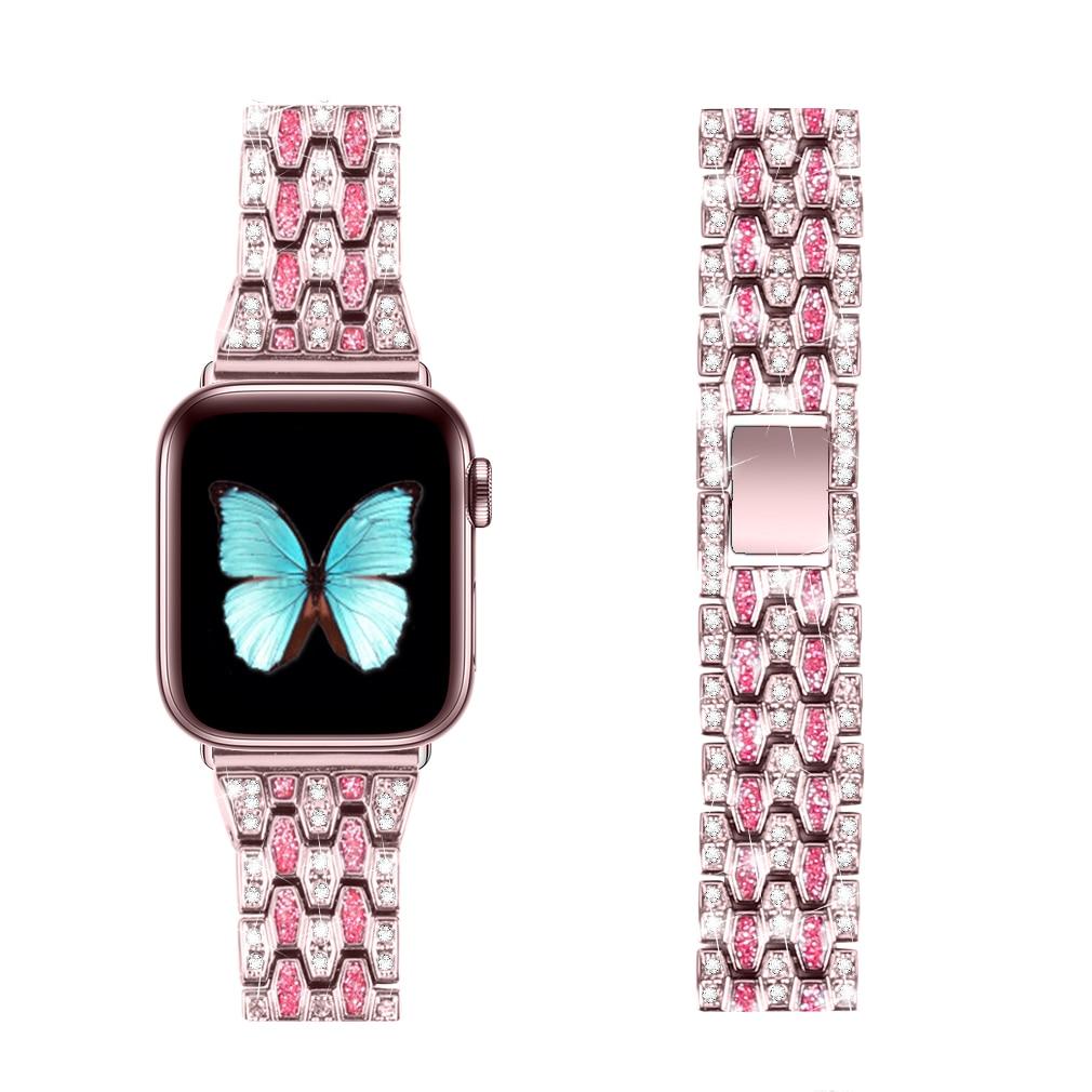Watchbands Women Diamond Band For Apple Watch 40mm 44mm 38mm 42mm Glitter Metal Bracelet Strap For Apple watch 6 strap SE series 5 4 3 2 1|Watchbands