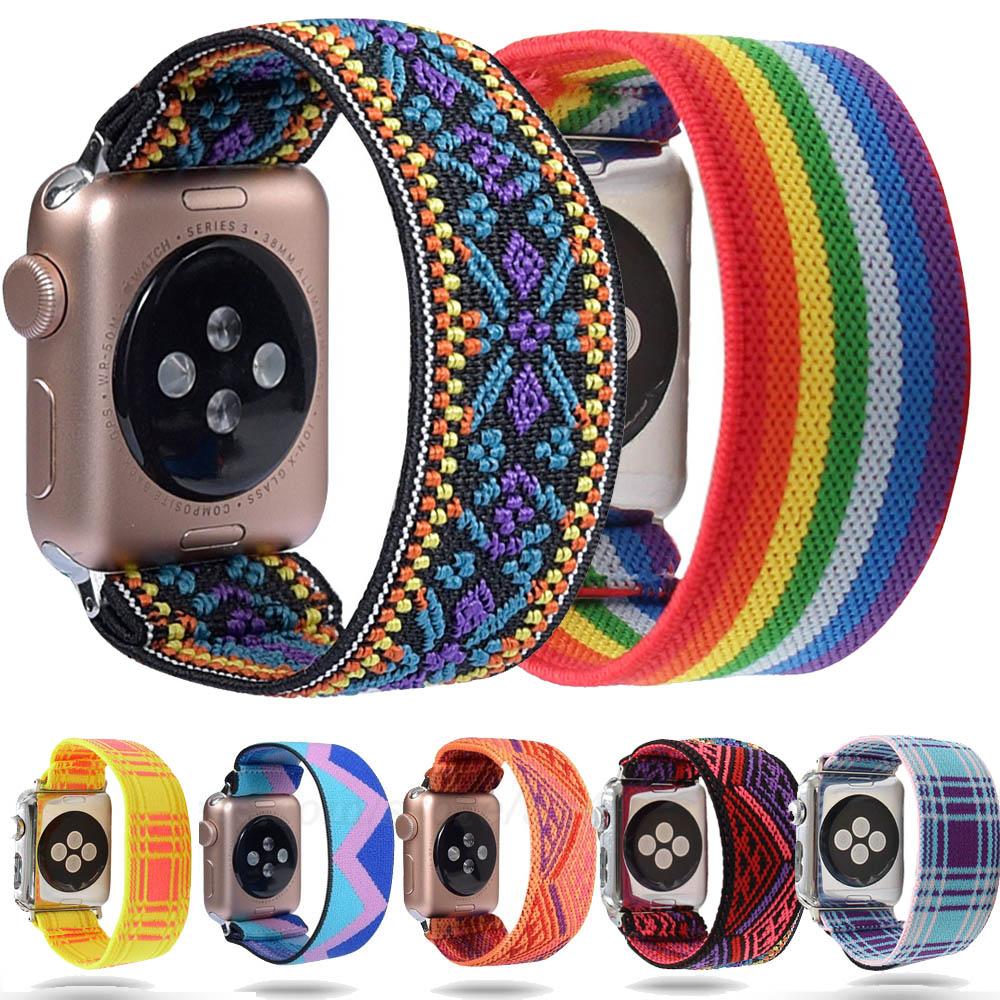 Watchbands Women Scrunchie Elastic Watch Band for Apple Watch 5 4 Band 38mm/40mm 42mm/44mm Casual Women Girls Strap Bracelet for iwatch 5 4|Watchbands
