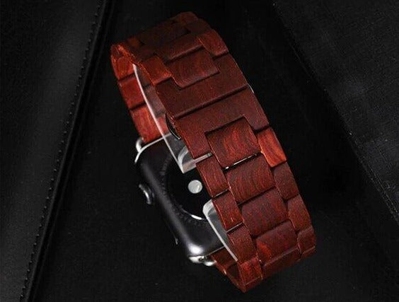 Watches Red Sandalwood / 38mm / 40mm Apple watch band, Green Natural Bamboo Watchbands, Wood Watch strap, iWatch fits 44mm,  42mm, 40mm, 38mm, Series 1 2 3 4 5 6
