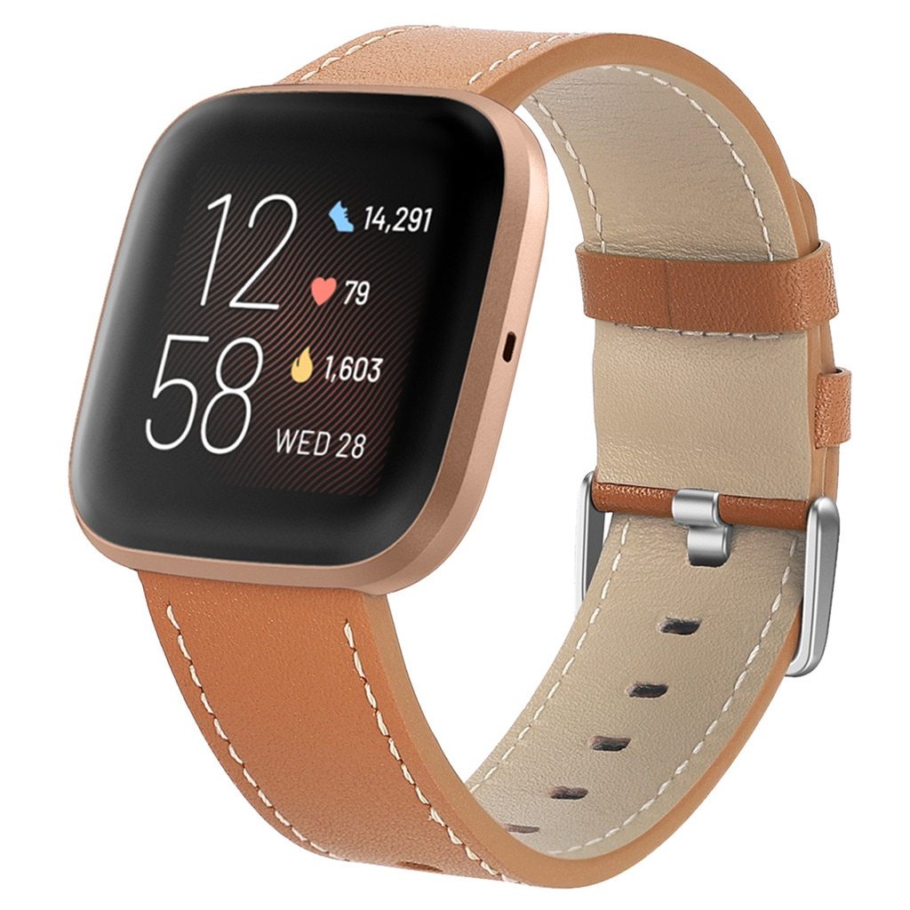 Smart Accessories Fitbit Versa/2/lite 23mm Quality Replacement Luxury Leather Watch Strap Classic Wristband For Men Women Smartwatch Bracelet Watchband Unisex