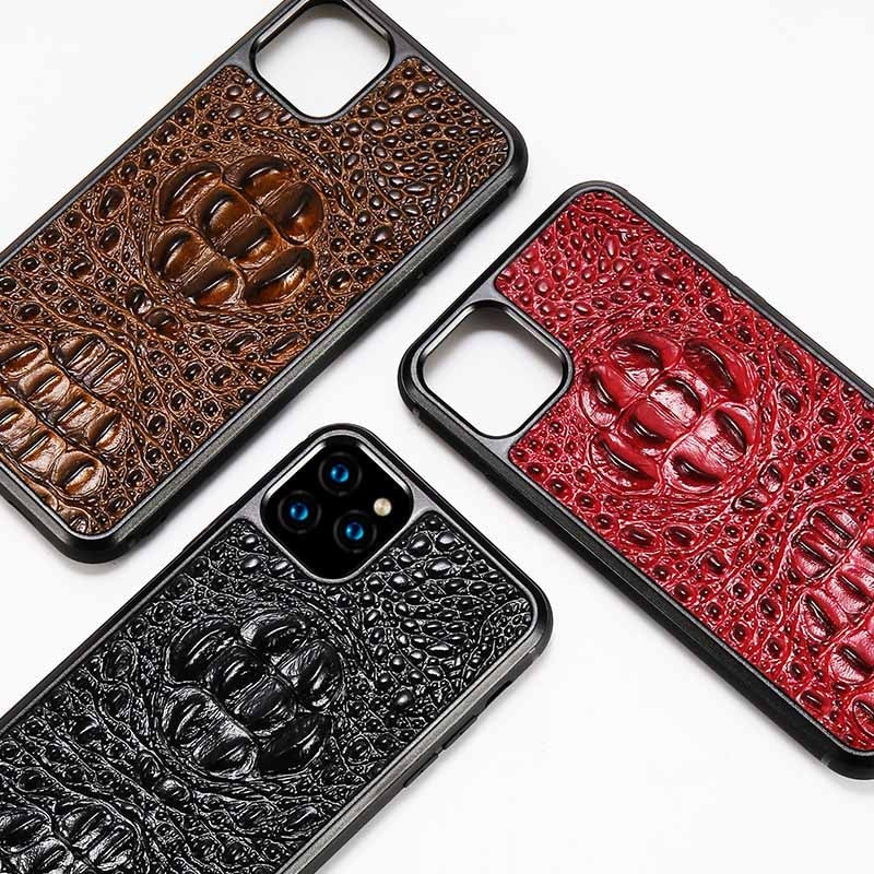 Heavy protective shockproof Real Crocodile case For Iphone 14, 13 pro max 13pro 13 mini Genuine leather cover For iphone 12 pro Max|Phone Case & Covers|