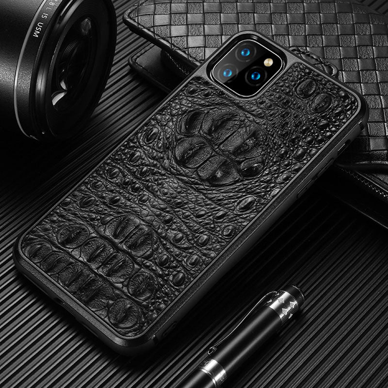 Heavy protective shockproof Real Crocodile case For Iphone 14, 13 pro max 13pro 13 mini Genuine leather cover For iphone 12 pro Max|Phone Case & Covers|