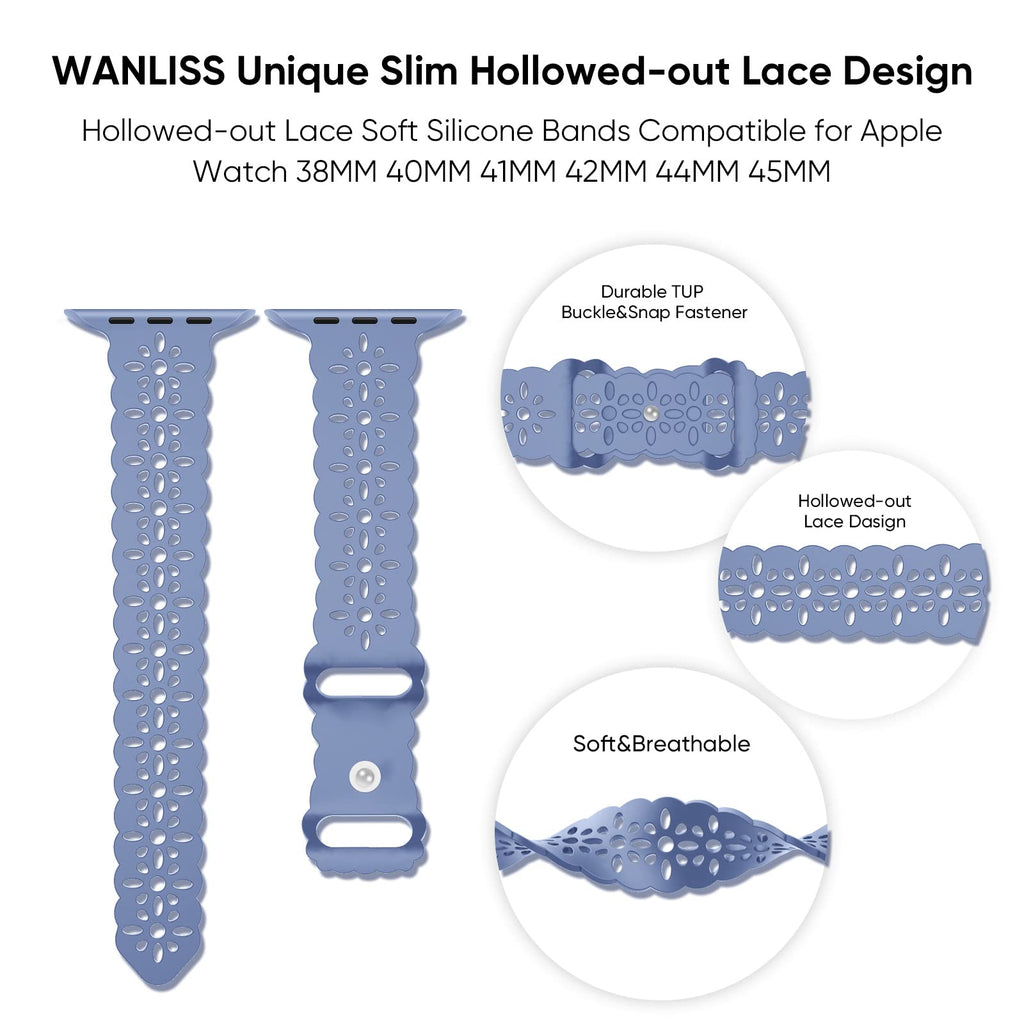 Lace strap Series 7 6 5 4 Slim Silicone  Wristband |Watchbands|