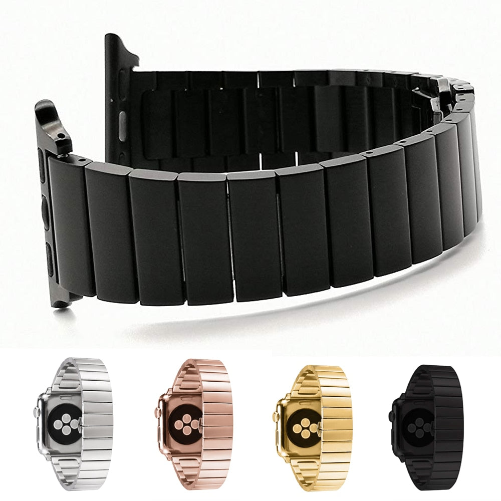 Butterfly Clasp Premium Steel Band Series 7 6 5 4 Link Bracelet Strap