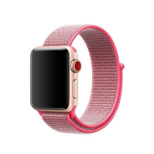 accessories 7 Hot Pink / 38mm/40mm Apple Watch band Nylon sport loop strap 44mm/ 40mm/ 42mm/ 38mm iWatch Series 1 2 3 4 bracelet hook-and-loop wrist watchband accessories - US fast shipping