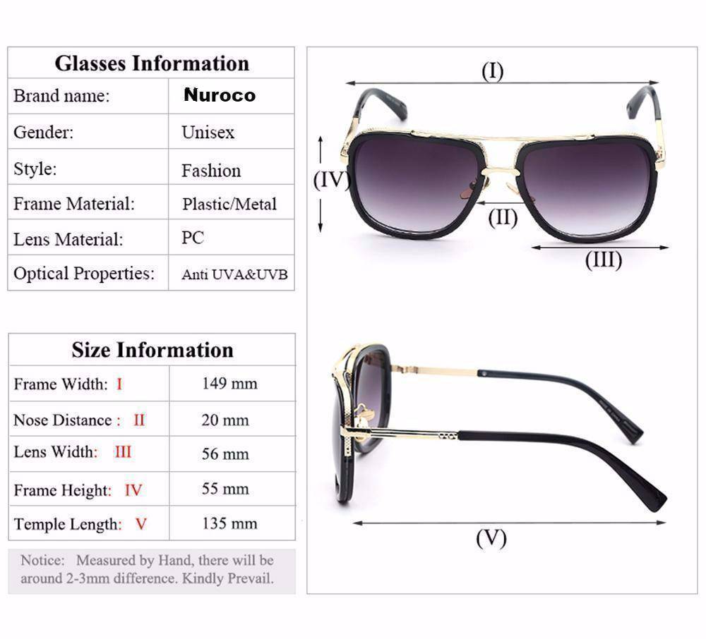 8 Colors, Retro Vintage Sunglasses Big Frame UV400
