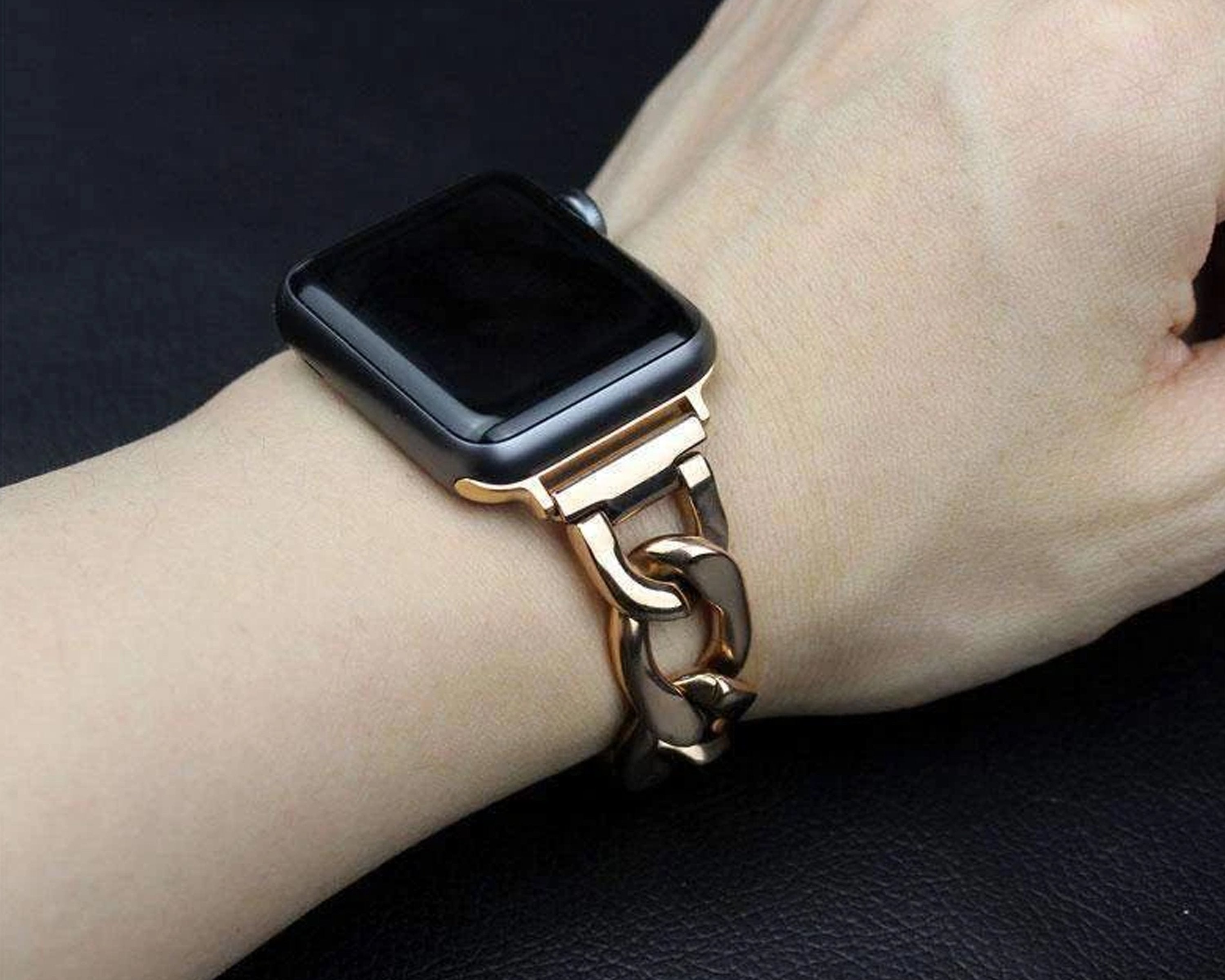 Diamond Bangle Chain Bracelet For Apple Watch Multiple Colors Availabl –  Fancy Bands