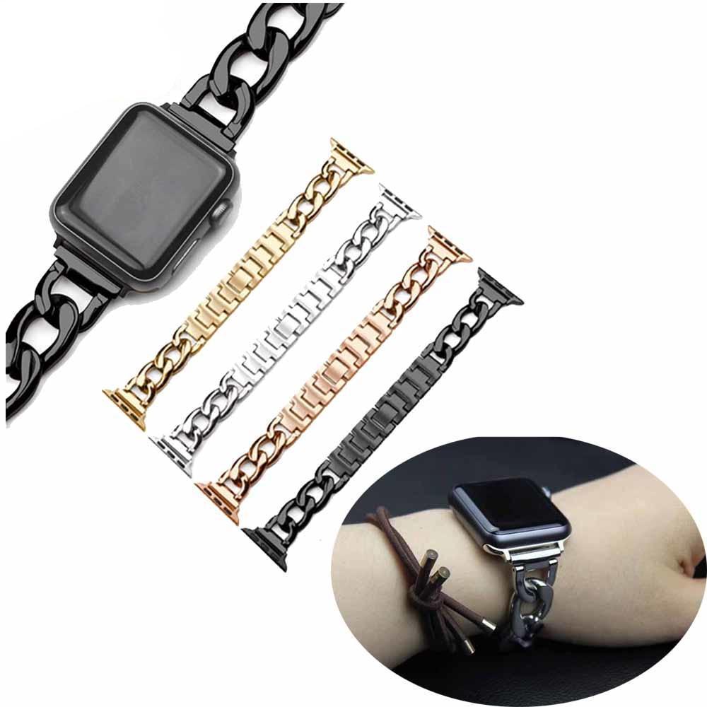 accessories Apple Watch Series 5 4 3 2 Band, Chain link Bracelet Strap Metal Wrist Belt Replacement Clock Watch, 38mm, 40mm, 42mm, 44mm-USA Fast Shipping
