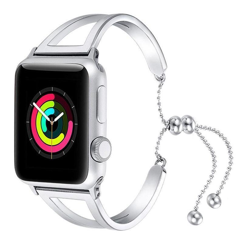 Accessories Apple Watch Series 5 4 3 2 Band, Luxury Cuff Stainless Steel Adjustable Bracelet Watchband Women 38mm, 40mm, 42mm, 44mm - US Fast Shipping
