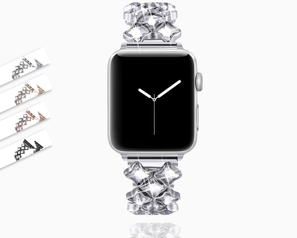Apple Watch Band Bling rhinestone Diamond cz shiny women Steel Strap 7