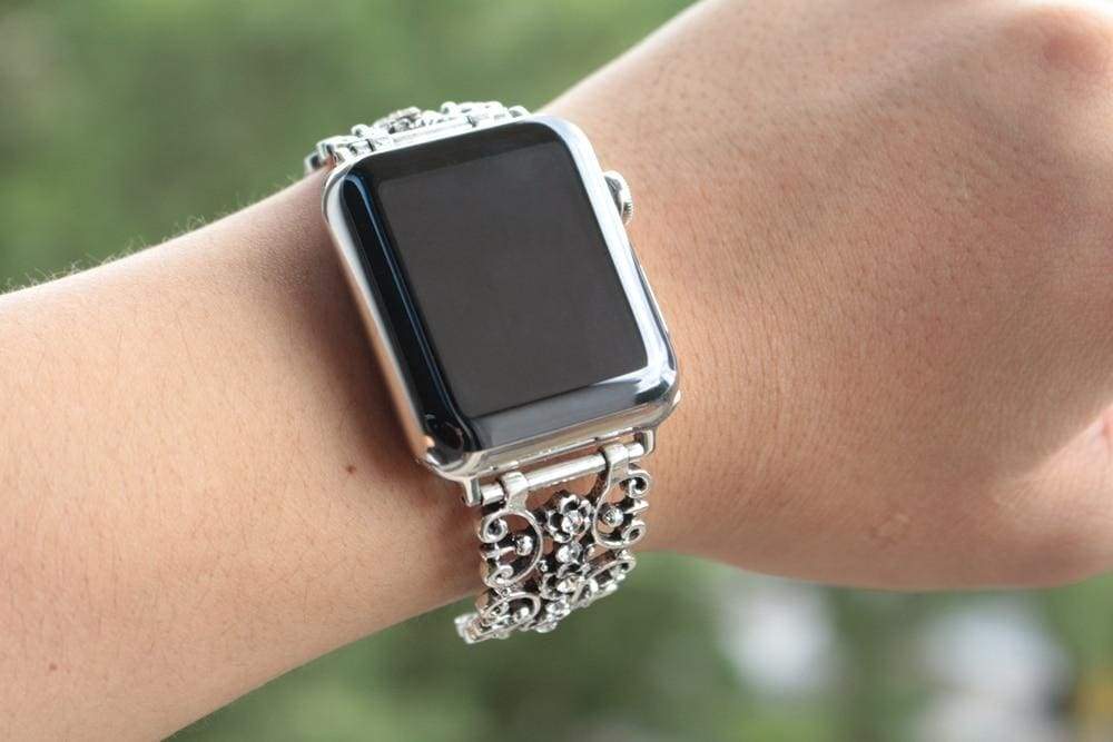 Link Strap Silver Metal Bracelet Apple Watch 40MM 41MM Series 4 5