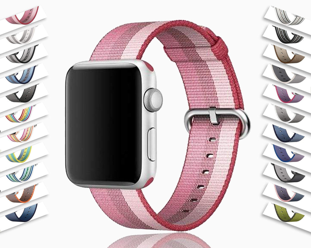 www. - Sport woven nylon strap band for apple watch 44mm/ 40mm/  42mm/ 38mm wrist bracelet