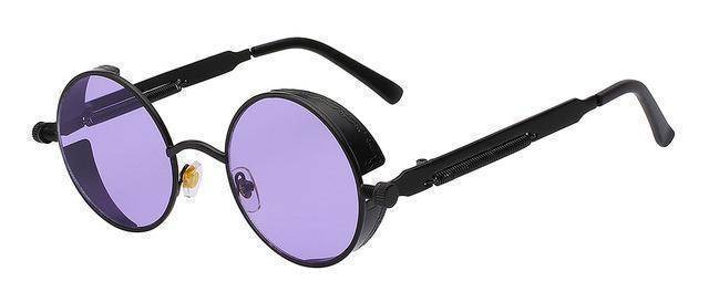12 Colors, Gothic Steampunk Vintage Retro Round Sunglasses UV400
