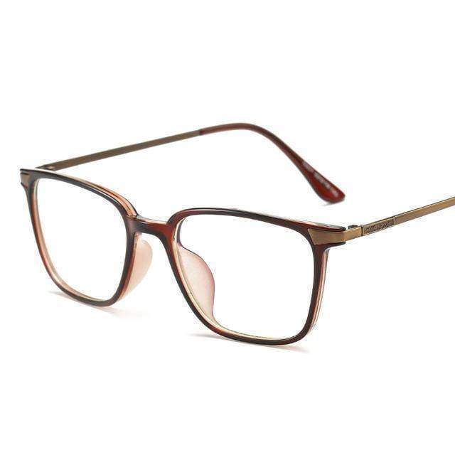 accessories Brown Square, Anti blue light,  radiation reduction, Myopia, Titanium Computer Eye Glasses