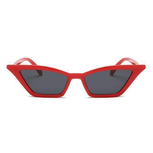 Accessories dark red / with Sunglasses Bag Retro Vintage Sunglasses Women Cat Eye